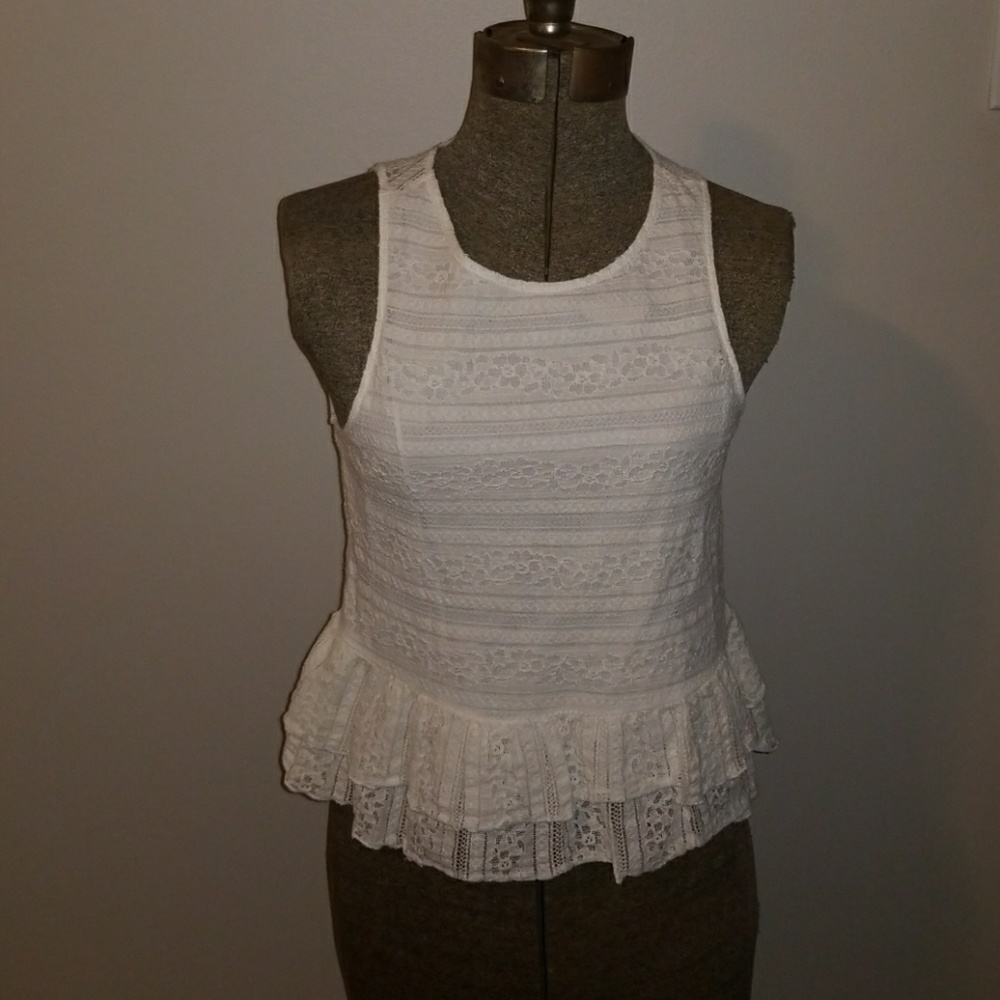 White lace tank top
